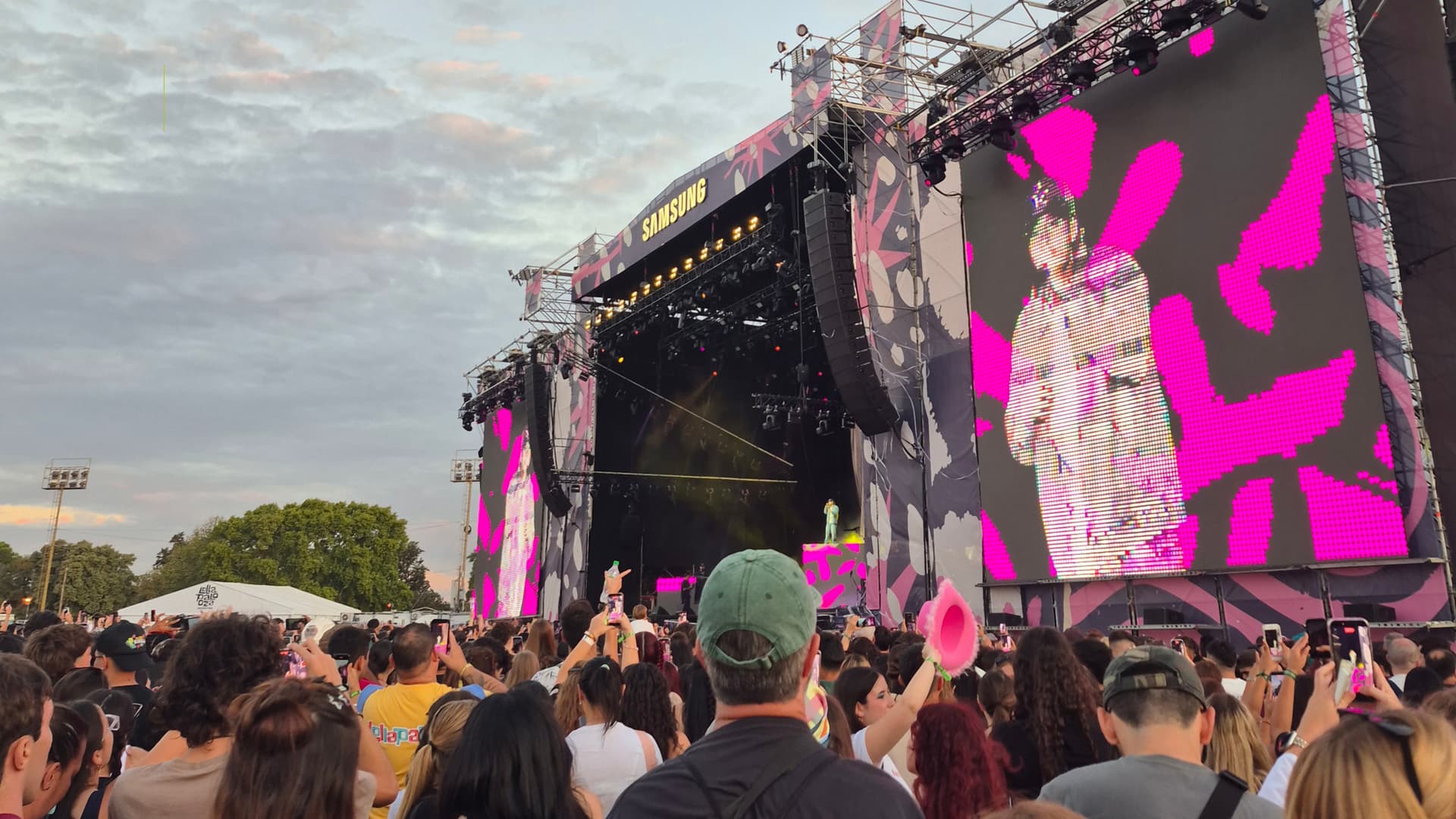 Equipo Zeroma en Lollapalooza Argentina 2026 midiendo la huella de carbono del festival