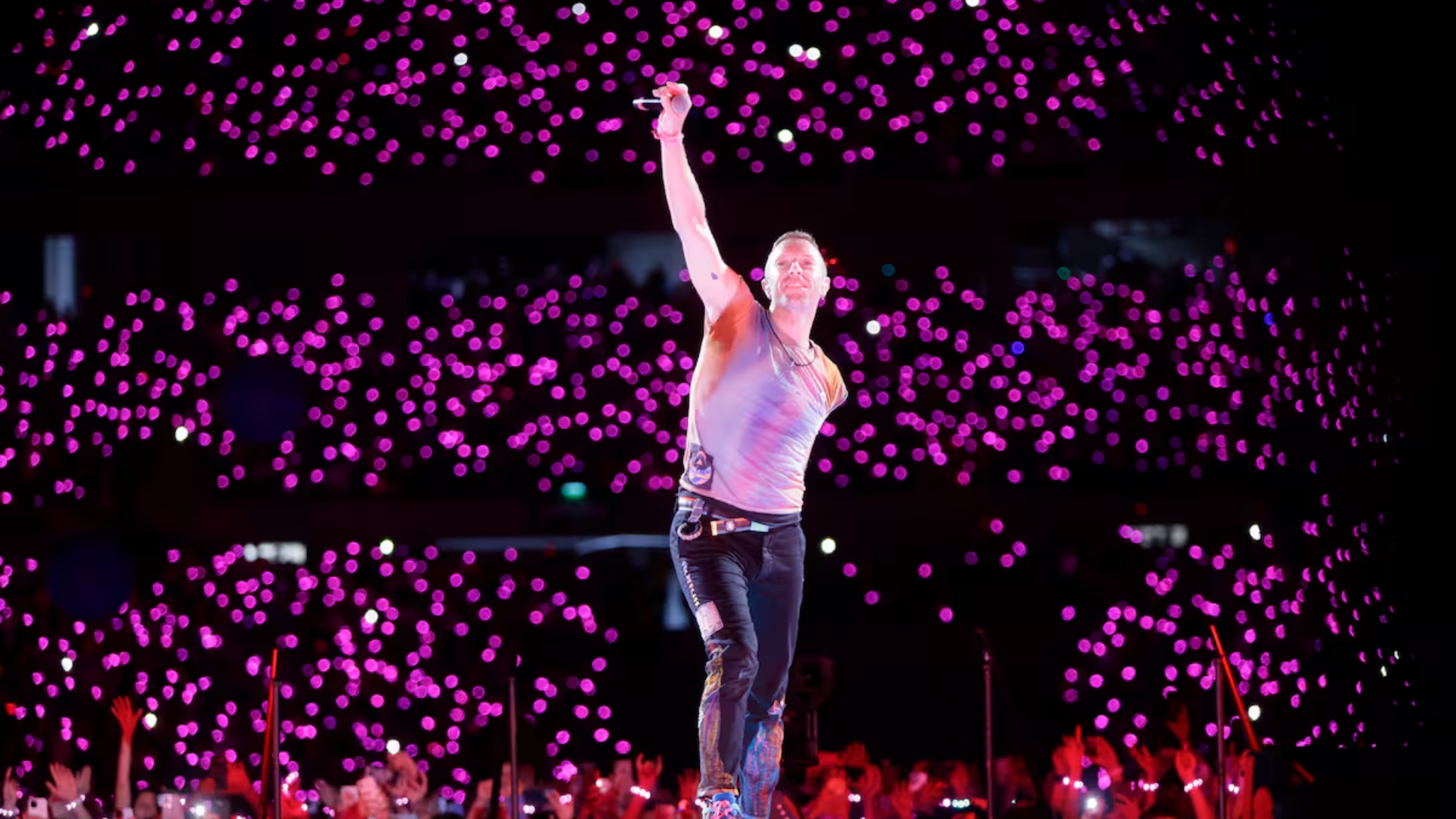 Chris Martin y el show sustentable de Coldplay